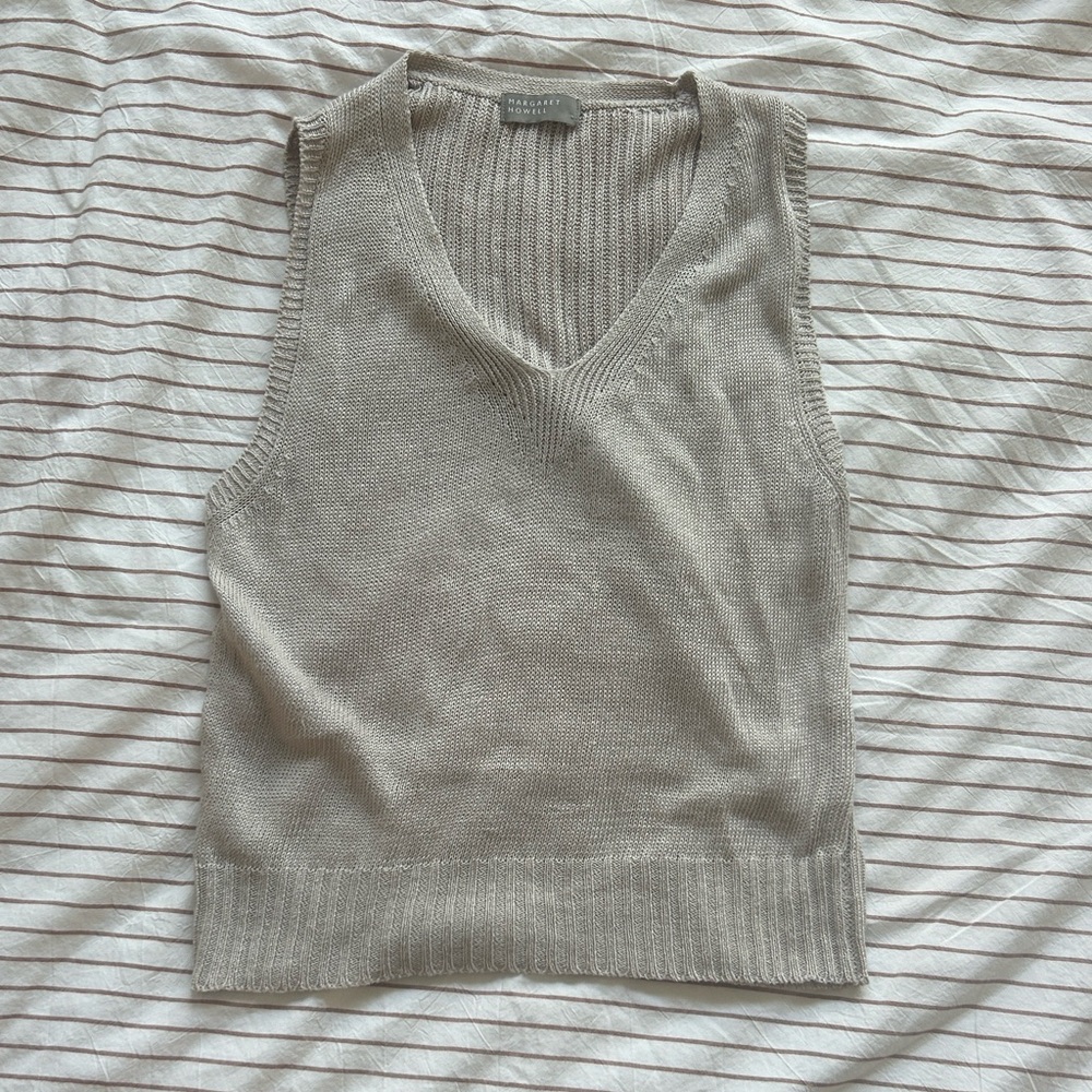 Margaret Howell Sleeveless V-Neck Sweater Vest